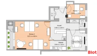 BUREAUX 62 M² NANTES