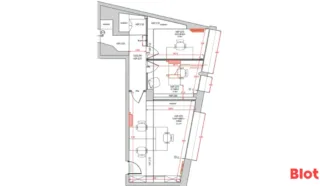 BUREAUX ACCES PMR 52 M² NANTES