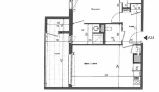 Appartement 2 pièce(s)