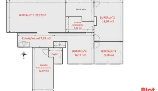  BUREAUX CENTRE VILLE NANTES 110 m²