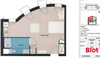 Appartement 1 pièce(s)