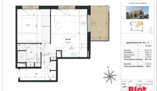 Appartement 2 pièce(s)